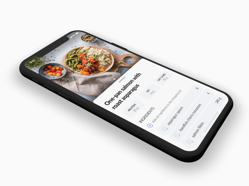 Fitness & Meals App animation app application fitness fitness app food gif meals meals app recipes swipe typography ui ui kit ui kit app ui template