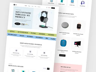 E-Commerce Product Landing Page ahmed tamjid apple products e commerce design e commerce shop e commercewebui ecommerce store ecommerce website ecommerceweb headphones homepage landing page landing page design marketplace online shop online shopping online store product productsellwebdesign store web design