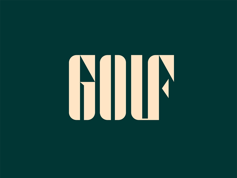 Golf branding custom lettering golf golf card golf club identity lettering logo logotype negative space