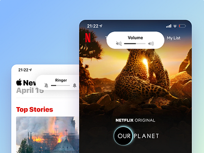 iOS Volume Hud adobexd app design figma hud ios light mobile ui volume hud