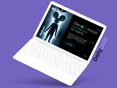 DailyUI::003 ~ Landing Page app apple branding daily 100 challenge dailyui deadmau5 design icon illustration ios logo mac minimal music social style ui ux vector web