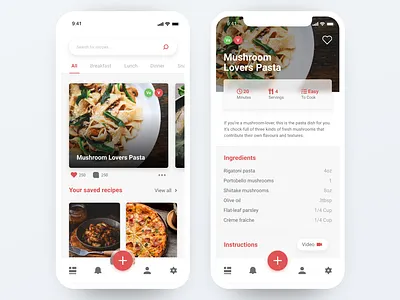 Daily UI #40 - Recipe app daily ui design recipe ui ui design ux