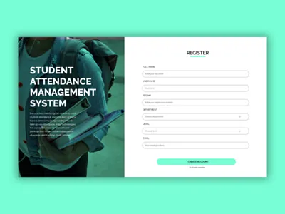 Student Attendance Management UI concept dailyui student