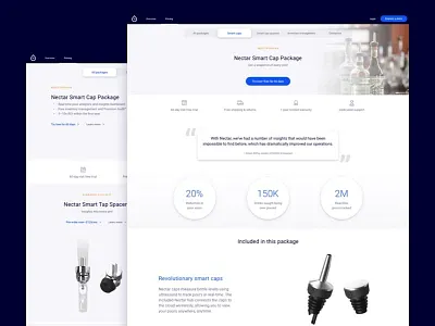 Nectar Packages liquor pricing product ui web
