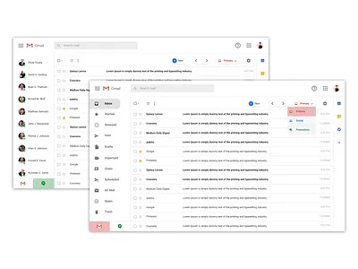 Gmail Redesign design ui ui ux design ui deisgn uidesign uiux design ux ux ui ux designer web webdesign website