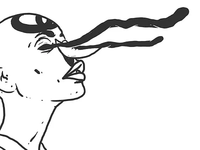 Cais distort drawing eolef error illustration inspiration linework minimal portrait study