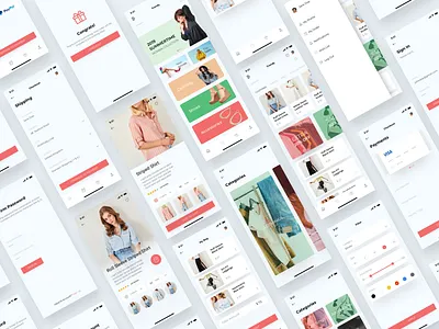 Trendy Shopping eCommerce UI/UX KIT app app design e commerce ecommerce ios shop shopping ui ui kit ui pack ui template ux ux ui