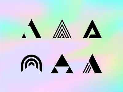 Letter A icons 36 days of type abstract concept icons letter a lettering logo logo design logotype simple symbol text