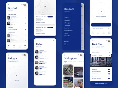 Property Management Platform - Mobile App android app apps blue interface ios iphone menu minimal mobile ui