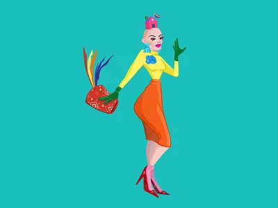 Sasha Velour: Rainbow-She-Betta-Do digital art drag fan art illustration rupauls drag race