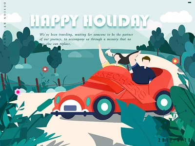 Happy holiday cars shoes spring travel