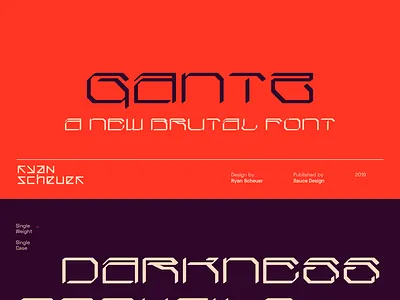 Gantz Typeface font type design typeface typography