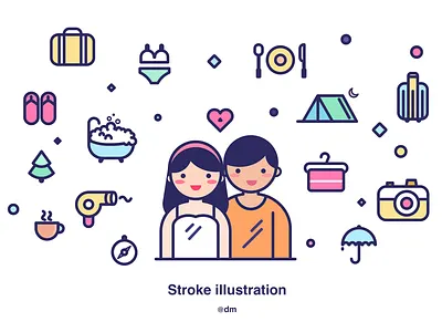 Trip design illustration trip icon