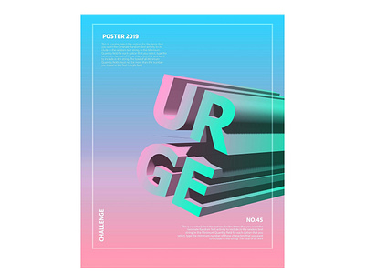 poster design graphic design illustration poster poster art poster design typography urge vector
