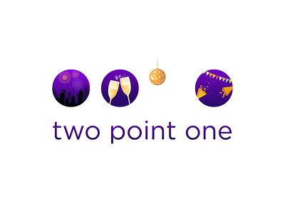 Happy New Year! —Two Point One 2023 animation branding design happy new year logo rebranding redesign