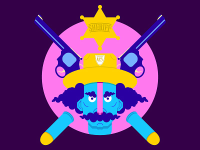 Sheriff bullets guns illustration sheriff wild west