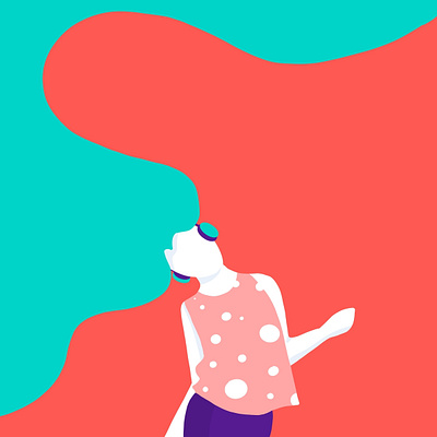 Music Girl dance girl happy illustration ipad drawing light music painting procreate shadow