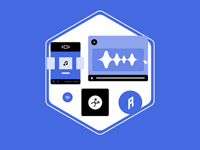 Music app app card flat illustration product design ui ux visual web
