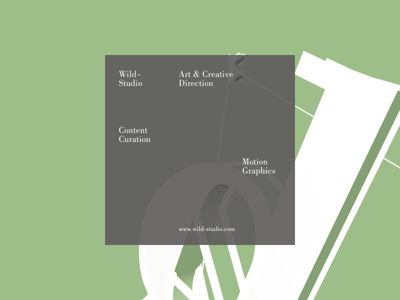 Wild Studio, UI Design 2019 designmotion json motion code motiondesign singapore ui template webdesign wild studio