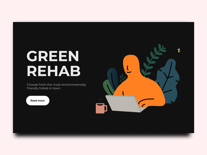 Animated landing page animation character design flat illustration gif hero illo illustration landing page