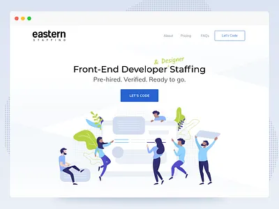 Eastern Staffing branding design flat illustration illustrator logo minimal typography ui vector web website