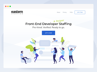 Eastern Staffing branding design flat illustration illustrator logo minimal typography ui vector web website