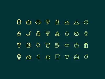 Food And Kitchen icons food icon icon design iconography illustration kitchen