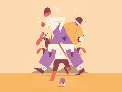 Bowler hat animation character design illustration illustrator