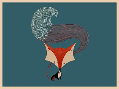 Fox 2d adobe animal art artoftheday design digital digital art doodle draw fox illustration minimal minimal art nz pun puns vector