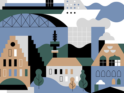 Hamburg City Art Print architecture cargo city europe germany hamburg port ship travel