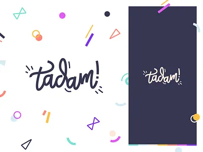 Tadam! Logo brand branding clean creativity design flat hand lettering identity illustration kids logo mark minimal pattern success type typography ui vector web