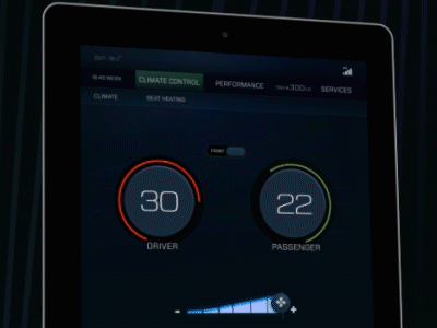 In-car UX design automative cluster daily dashboard hmi motiongraphics ui ux design