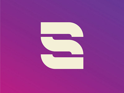 S letter mark bold colors construction gradient letter s lettering line mark modern purple typo typo logo