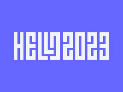 Hello 2023 :) 2023 brand branding color graphic design hello icon illustration logo minimal new year prio hans typography ui ux vector web website