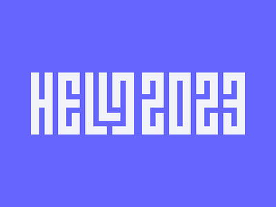 Hello 2023 :) 2023 brand branding color graphic design hello icon illustration logo minimal new year prio hans typography ui ux vector web website