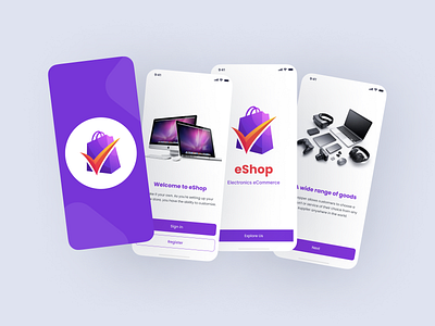 eCommerce Mobile App- Onboarding app design authentication design design ui kit ecommerce app ecommerce app design graphic design mobile app onboarding shopping app ui ui design template ui kit ui ux