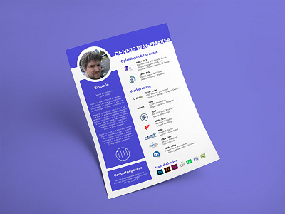Resume Frontpage document mock up resume
