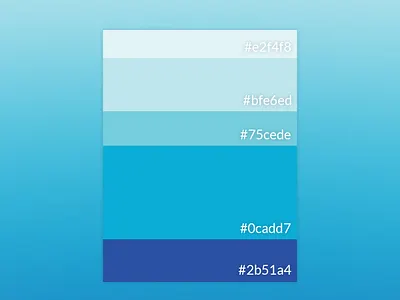 Blue 3 4 blue color inspiration colourlovers illustration vector