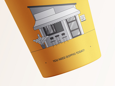doppio kaffè / cup illustration cafe coffee cup doppio illustration kaffè shop store vietnam