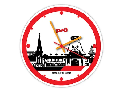 Russian Railways. Yaroslavsky station. Moscow art branding design illustration moscow russian railways vector yaroslavsky station