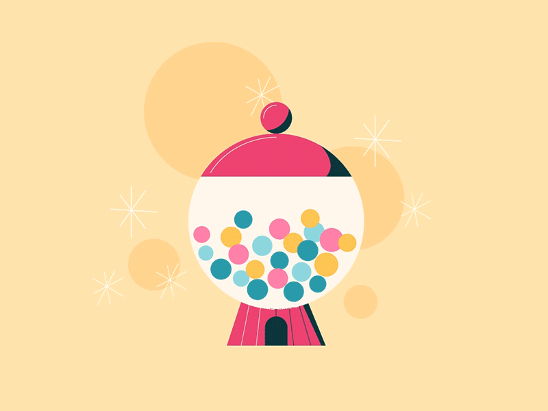 Bubble gum fun 🍬🍭 after effects animation character children funny gif illustration kids moho moho12 motion rigging vector