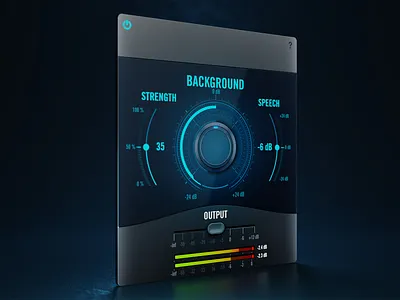 Dialogue Cleaner Audio Plugin 3d artist audio audio app futuristic ui gui music plugin ui