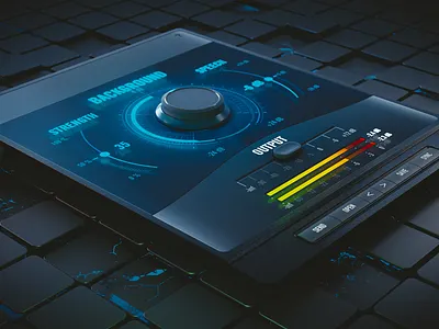 Dialogue Cleaner Audio Plugin 3D 3d audio futuristic gui music plugin user interface