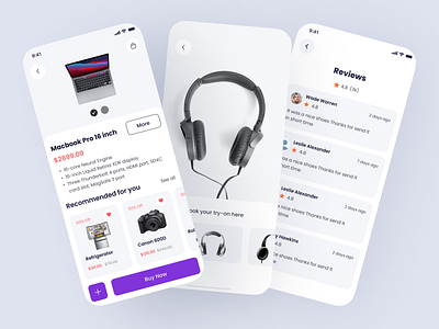 Ecommerce Mobile App Design-Electronic Gadget Shop add to cart app design apple shop design design ui kit ecommerce ecommerce app ecommerce shop electronic gadget electronic shop mobile app design ui ui design template ui kit ui ux