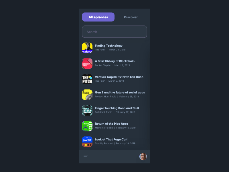 Podcast App concept animation app clean dark app design illustration interaction mobile pixori podcast app principleapp ui ux vector web