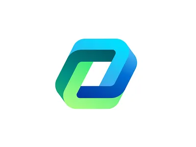 Abstract Code Symbol Exploration brand identity branding graphic business social media marketing for sale unused buy gradient 2d 3d depth green fresh on vibrant illusion endless loop dimension illustration design ui app logo mark symbol icon mobile web website company modern young geometry geometric software company digital startup start finish code coding