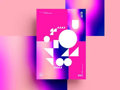 S&G.317.Shapes adobe art collage collageart color gradient illustration love photoshop poster posterdesign retro summer swiss texture type typography vector