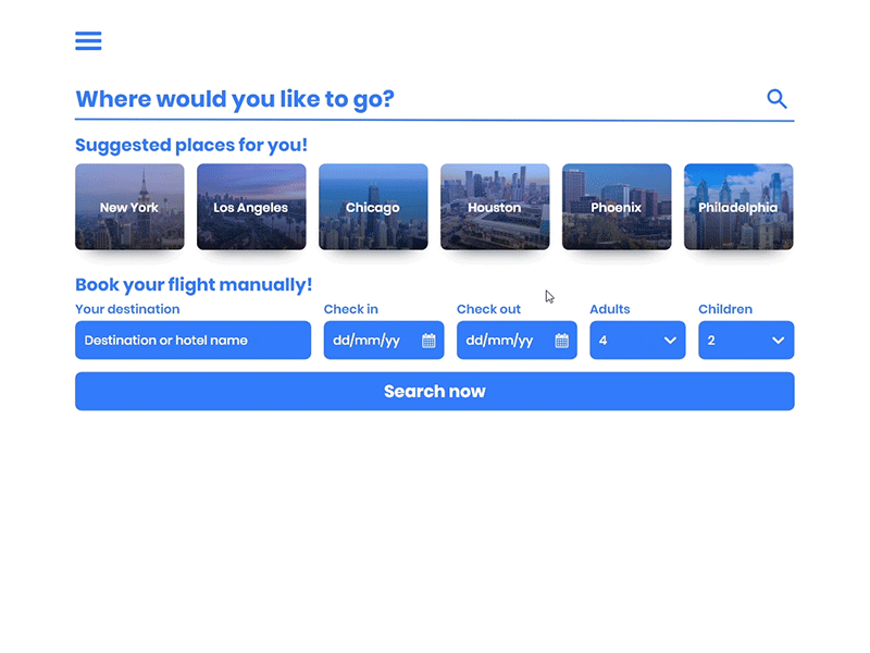 Advanced Search "Booking" dailyui design dribbble landing page search search bar search box search design search engine travel ui ui ux uidesign uiuxdesign web