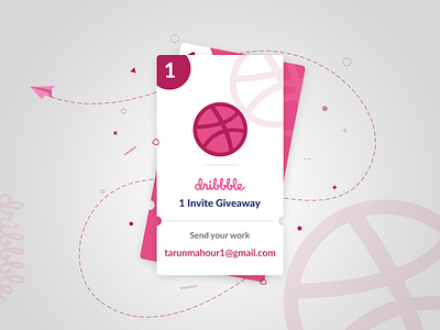 One Dribbble Invitation draft dribbble dribbbleinvite giveaway graphicdesign invitation invitations invite invites ticket uidesign