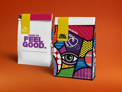 Zoop Paper Food Bag athens branding energy drink food graphic design greece healthy food illustration juice bar juices logo design organic organic food packaging pop art typogaphy vector